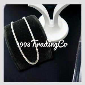 S925 Moissanite Tennis Chain Necklace Women's and Men's Luxury Wedding Bridal